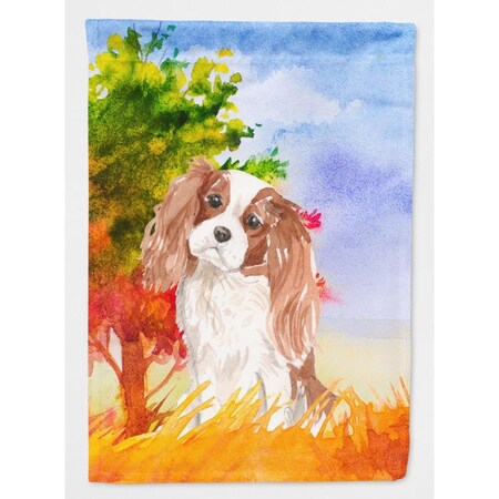 Carolines Treasures Fall Blenheim Cavalier Spaniel Flag Canvas House Size CK1950CHF